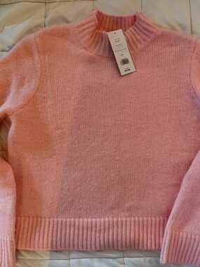 Women'French Connection Pink Mock Neck Sweater NWT